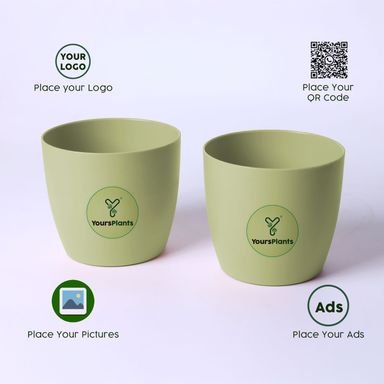 Olive Ronda 1110 Planter - Fits 4''Growser Pot Plants {Free Organic Pot Mix} Pack of 2