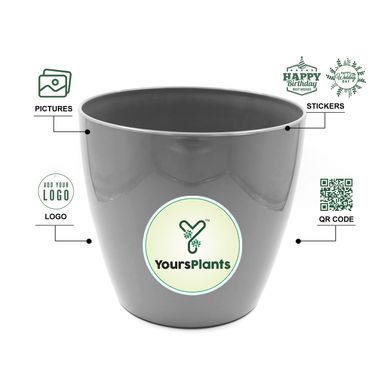 Large Planters with Wheels | 12Inch Planter | Grey