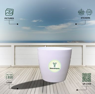 Large Planters with Wheels | 12Inch Planter | White 