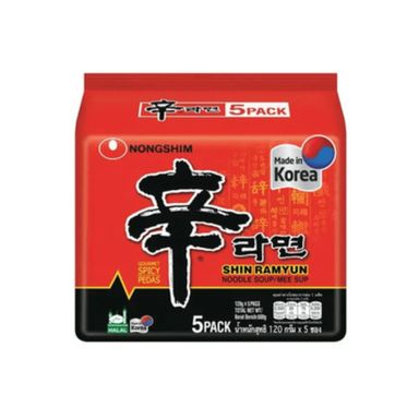 NONGSHIM SHIN RAMYUN SPICY (K) 5*120G