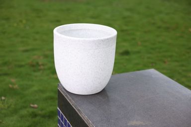 Milano Large Planters with Wheels | 12Inch Planter | White