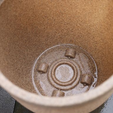 Milano Large Planters with Wheels | 12Inch Planter | Cream Stone 