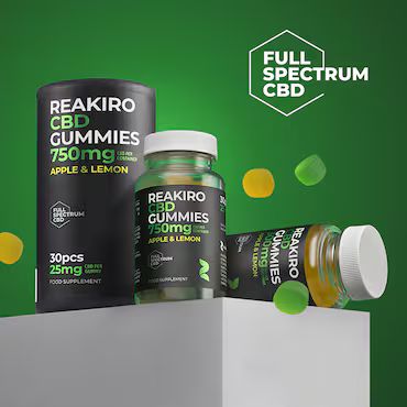 Reakiro CBD 25mg Apple & Lemon Flavour 30 Gummies