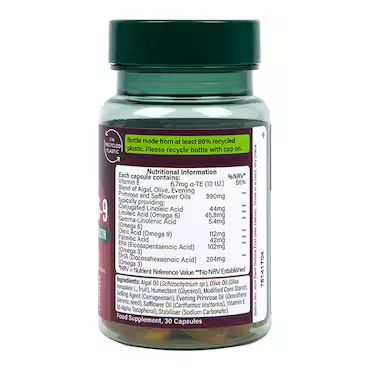 Holland & Barrett High Strength Vegan Triple Omega 3-6-9 Oil 680mg 30 Capsules