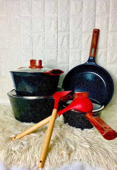 BMN 9PCS GRANITE COOLWARE SET