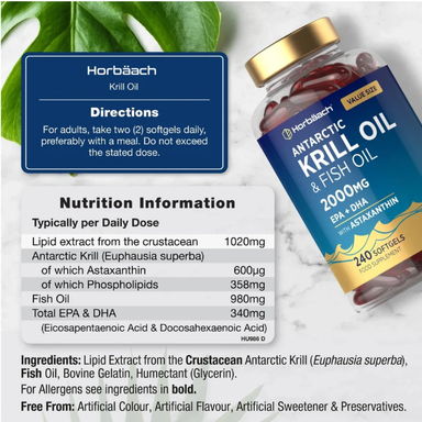 Antarctic Krill Oil 2000 mg | 240 Softgels