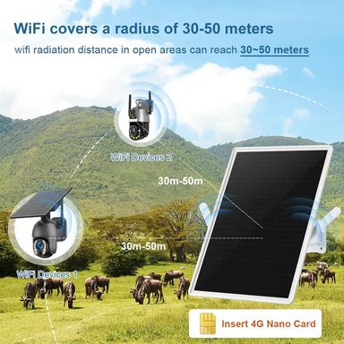 15W Solar Powered 4G LTE Modem Router with SIM Card Slot 30-50M WiFi Range 20000mAh for Camping, Farms, and Outdoors (10007589)