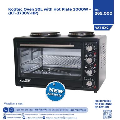 Kodtec Oven 30L with HotPlate  3000W - (KT- 3730V-HP)