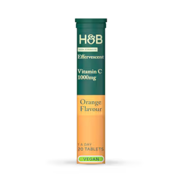 Holland & Barrett High Strength Effervescent Vit C & Zinc Orange Flavour 20 Tablets