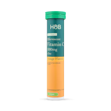 Holland & Barrett High Strength Effervescent Vit C & Zinc Orange Flavour 20 Tablets