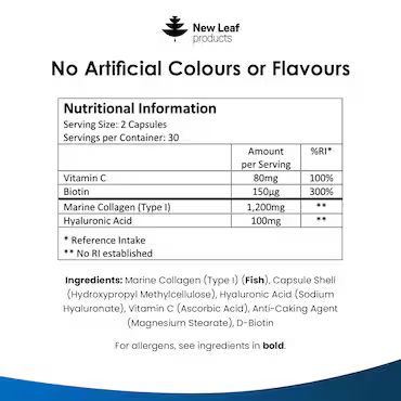 New Leaf Products Marine Collagen 60 Capsules