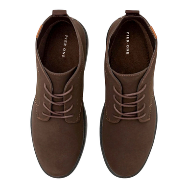 Bottines à lacets - Marron 