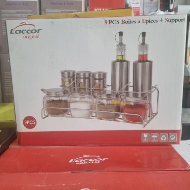 Support à Épices 9pcs Laccor - رف زجاجات التوابل 9 قطع لاقور