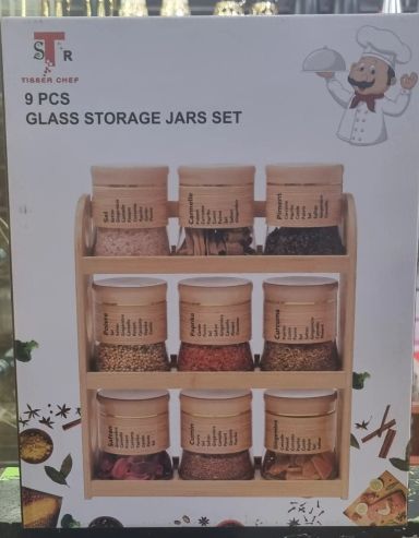 Tisser CHEF 9 pcs EPICE Verre - طقم تيسير شيف 9 قطع زجاجية من التوابل