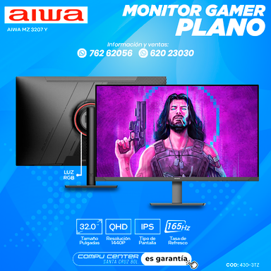 AIWA MZ3207 Y / 32.0¨ QHD / MONITOR CURVO / PANEL IPS / FRECUENCIA 165HZ
