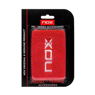 NOX 2 Wristbands Red (White Logo)