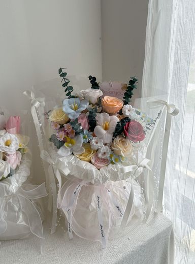Soap Flower Mixed Transparent Big Bouquet  