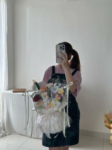 Soap Flower Mixed Transparent Big Bouquet  