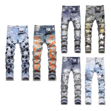 New Catalog Trendy Spring Summer 2025 Y2k Clothing Denim Amirys Jeans Pants for Men Vintage Jeans Men Custom Stacked Jeans