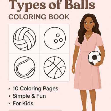 Let’s Learn Balls – Coloring Book for Toddlers & Preschoolers