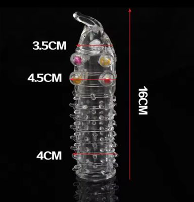 Reusable condom lube Textured Extender Sleeve 