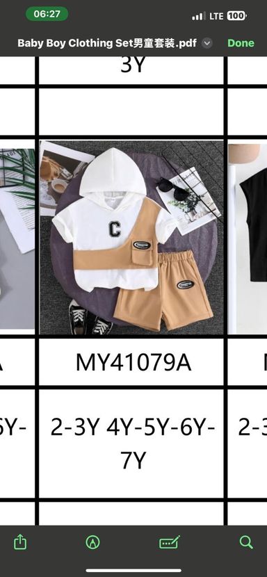 20 pieces of short sleeve suits catalog 