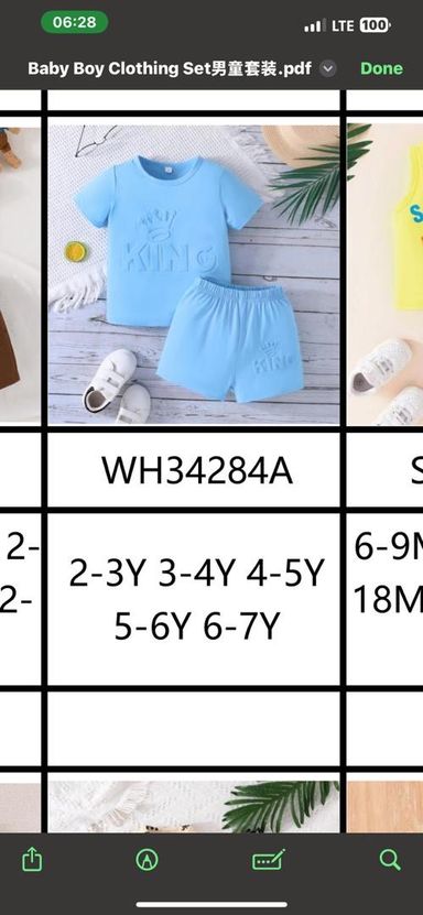 20 pieces of short sleeve suits catalog 
