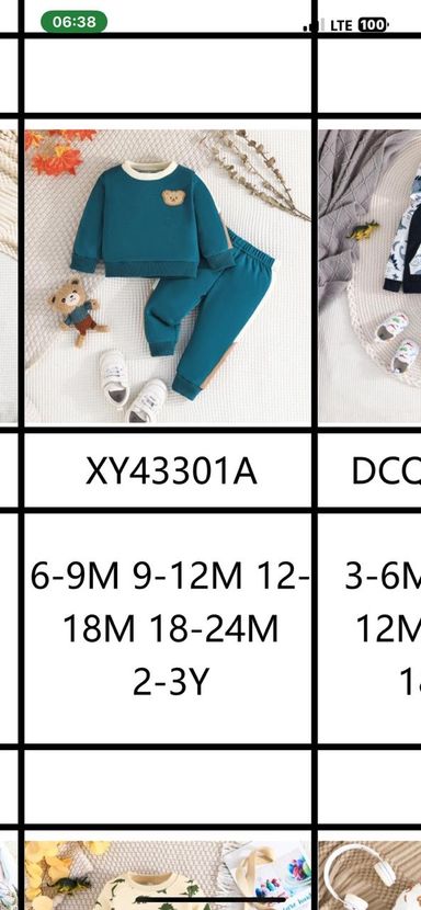 8 pieces of hoodie suits catalog 