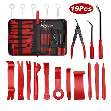 19PCS Car Stereo and Dashboard Trim Removal Toolkit in Nylon Bag (10007605)