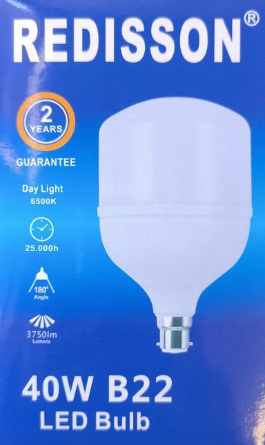 REDISSON 220v AC 40Watt B22 (Push and Twist Type) 6500K Cool White LED Bulb (10007624)