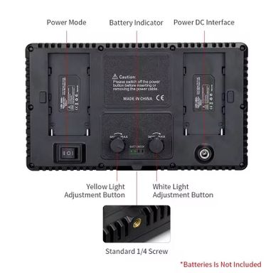 Studio Lighting Kit: 24inch LED Panel U660 Flat Light Ideal for Video & Photography