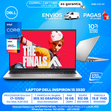 DELL INSPIRON 15 3530 / CORE i7 13Va Generación / 16 GB RAM