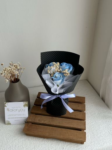 3 Stalk Soap Rose Bouquet (3SRN002)