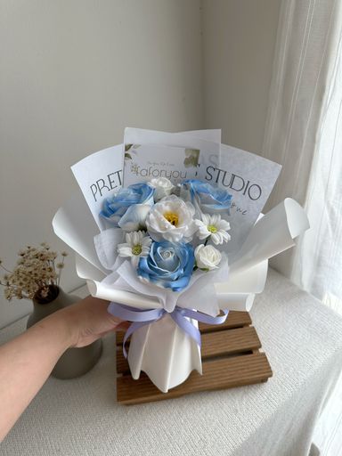 3 Stalk Soap Rose Mixed Bouquet 