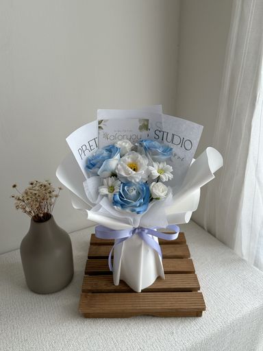 3 Stalk Soap Rose Mixed Bouquet 