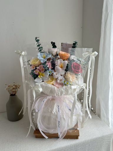 Soap Flower Mixed Transparent Big Bouquet  