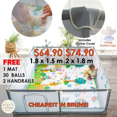 PLAYPEN WITH CORNER COVERS & BIG SUCTION