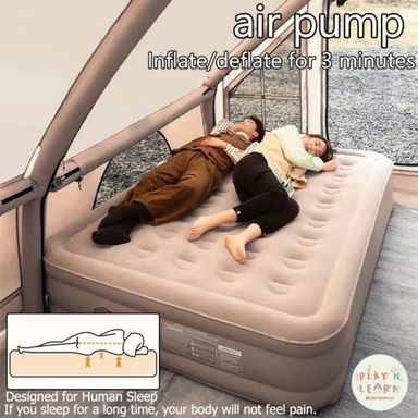 AUTO INFLATABLE MATTRESS WITH BUILT-IN BATTERY PUMP  (INSTOCK)