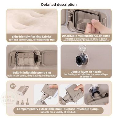 AUTO INFLATABLE MATTRESS WITH BUILT-IN BATTERY PUMP  (INSTOCK)