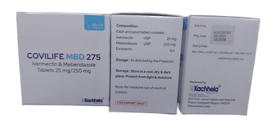Ivermectin & Mebendazole Tablet 25mg/250mg