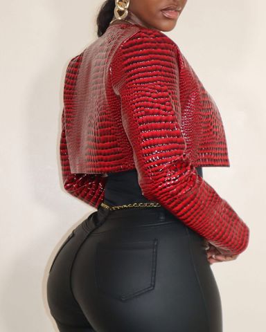 Scarlet venom crop jacket 
