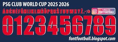 Font Vector PSG Paris Saint Germain Club World Cup 2025 2026 kit