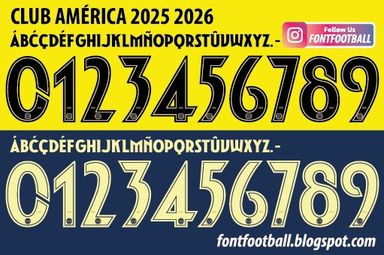 Font Vector Club América 2025 2026 kit