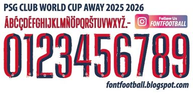 Font Vector PSG Paris Saint Germain Club World Cup Away 2025 2026 kit