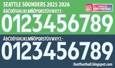 Font Vector Seattle Sounders 2025 2026 kit