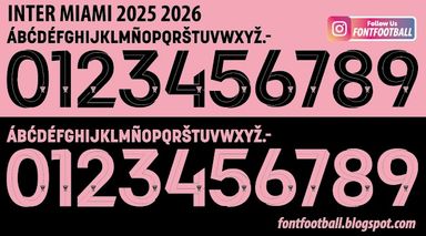 Font Vector Inter Miami 2025 2026 kit