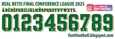 Font Vector Real Betis Final Conference League 2025 kit