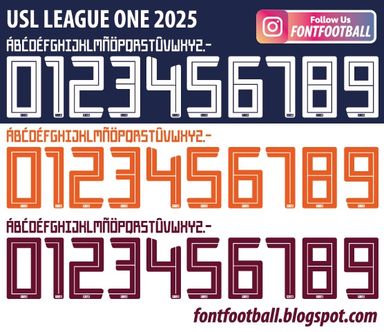 Font Vector USL League One 2025 kit