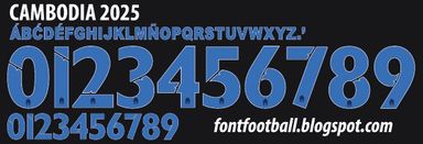 Font Vector Cambodia National Team 2025 kit