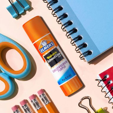 Elmer's Disappearing Purple School Glue Sticks, Washable